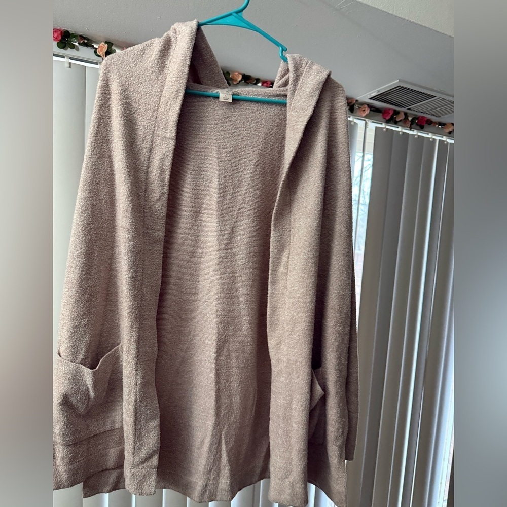 Barefoot Dreams CozyChic Lite
Open Front Cardigan Taupe Size Largr Style 905 - Picture 5 of 6